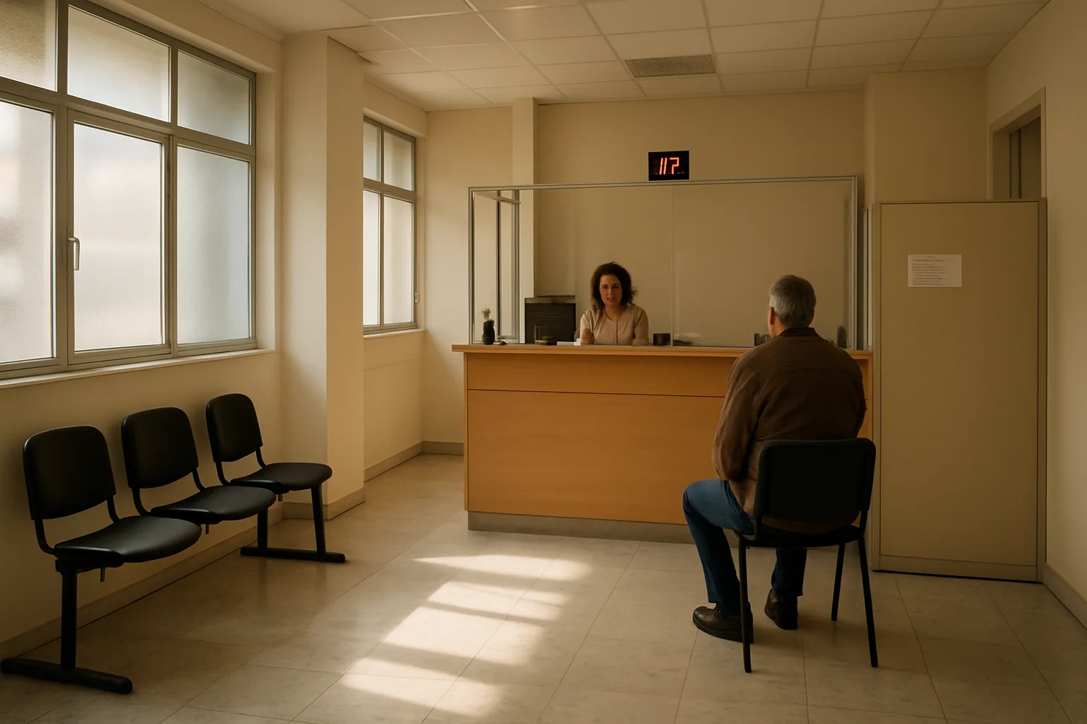 Bâtiment administratif à Athènes où se demande le numéro AMKA