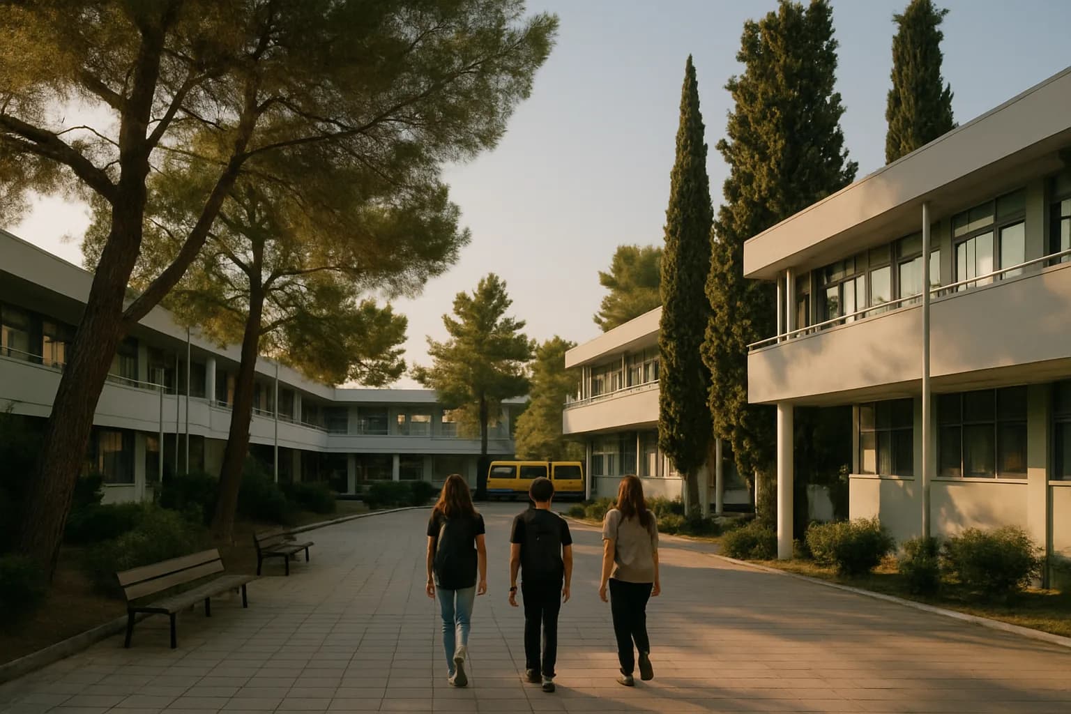Campus d'un lycée français dans la banlieue nord d'Athènes