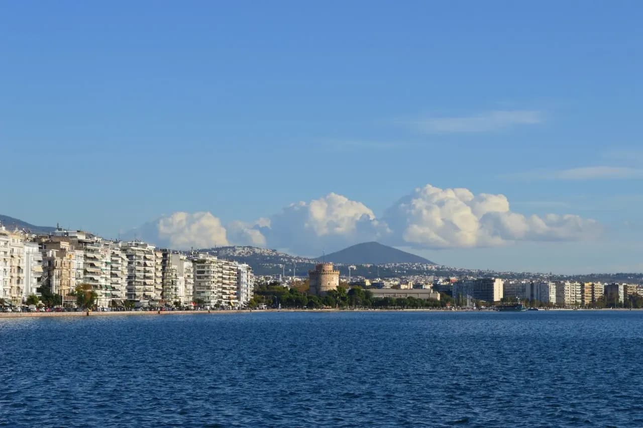 Vue sur le front de mer de Thessalonique