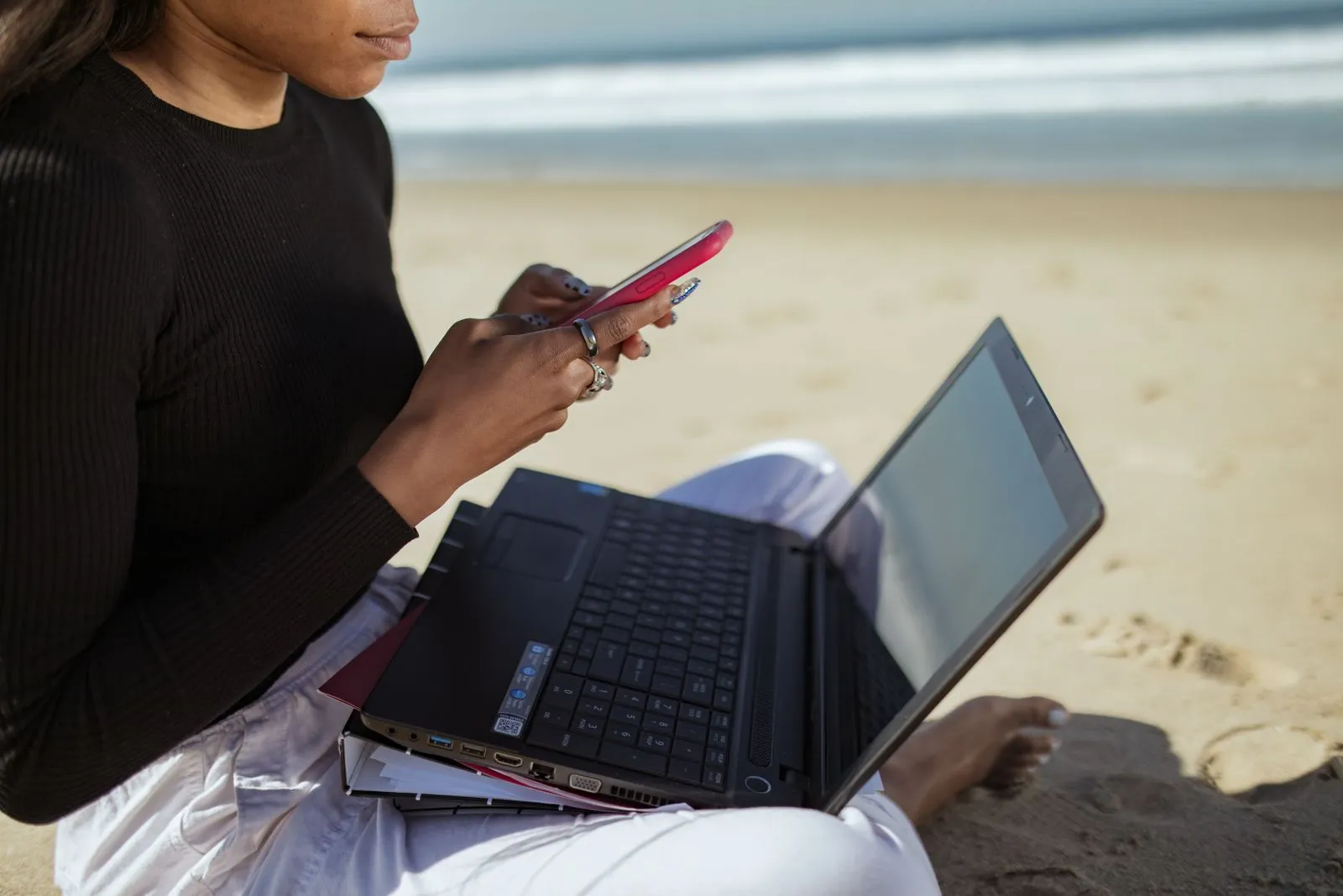 Work from beach